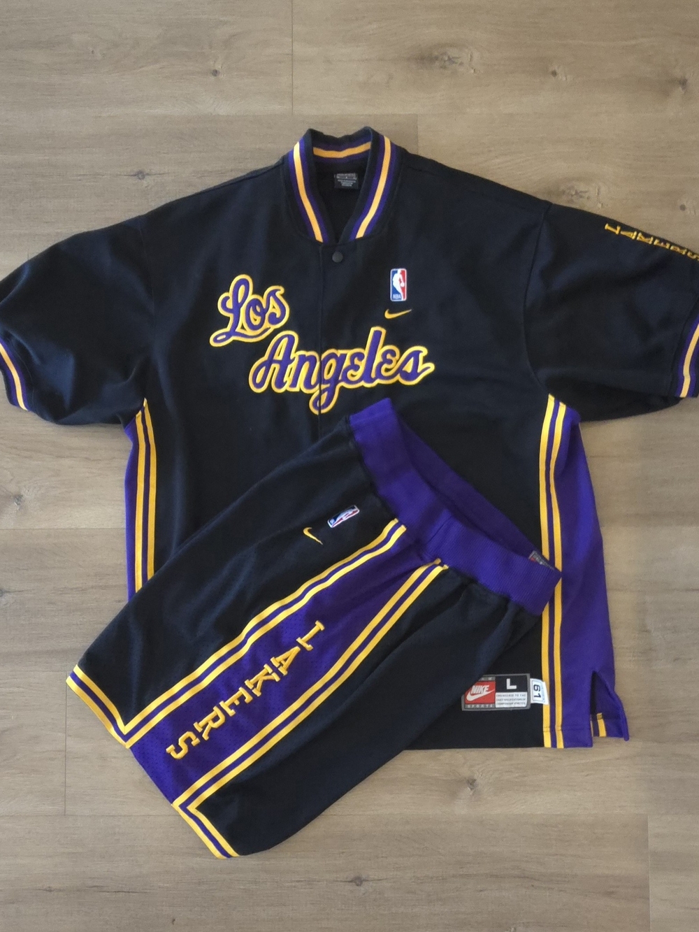 Nike Los Angeles Lakers Black & Purple Warmup Set